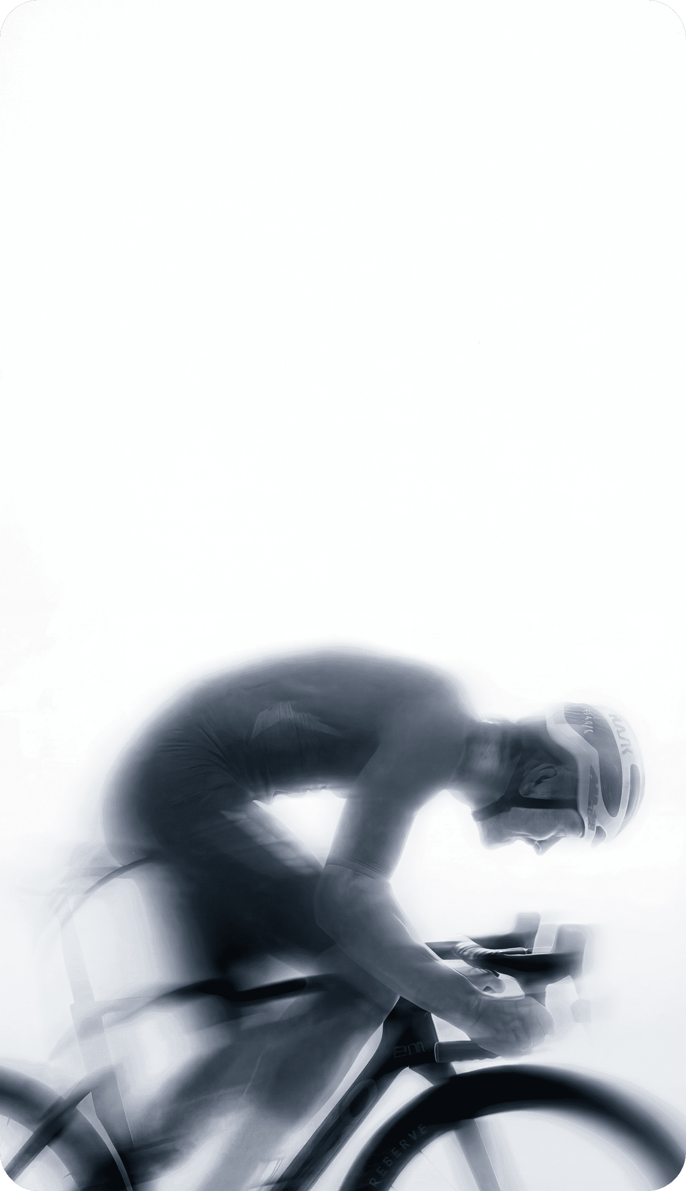 Cyclist riding fast to represent Frengee performance