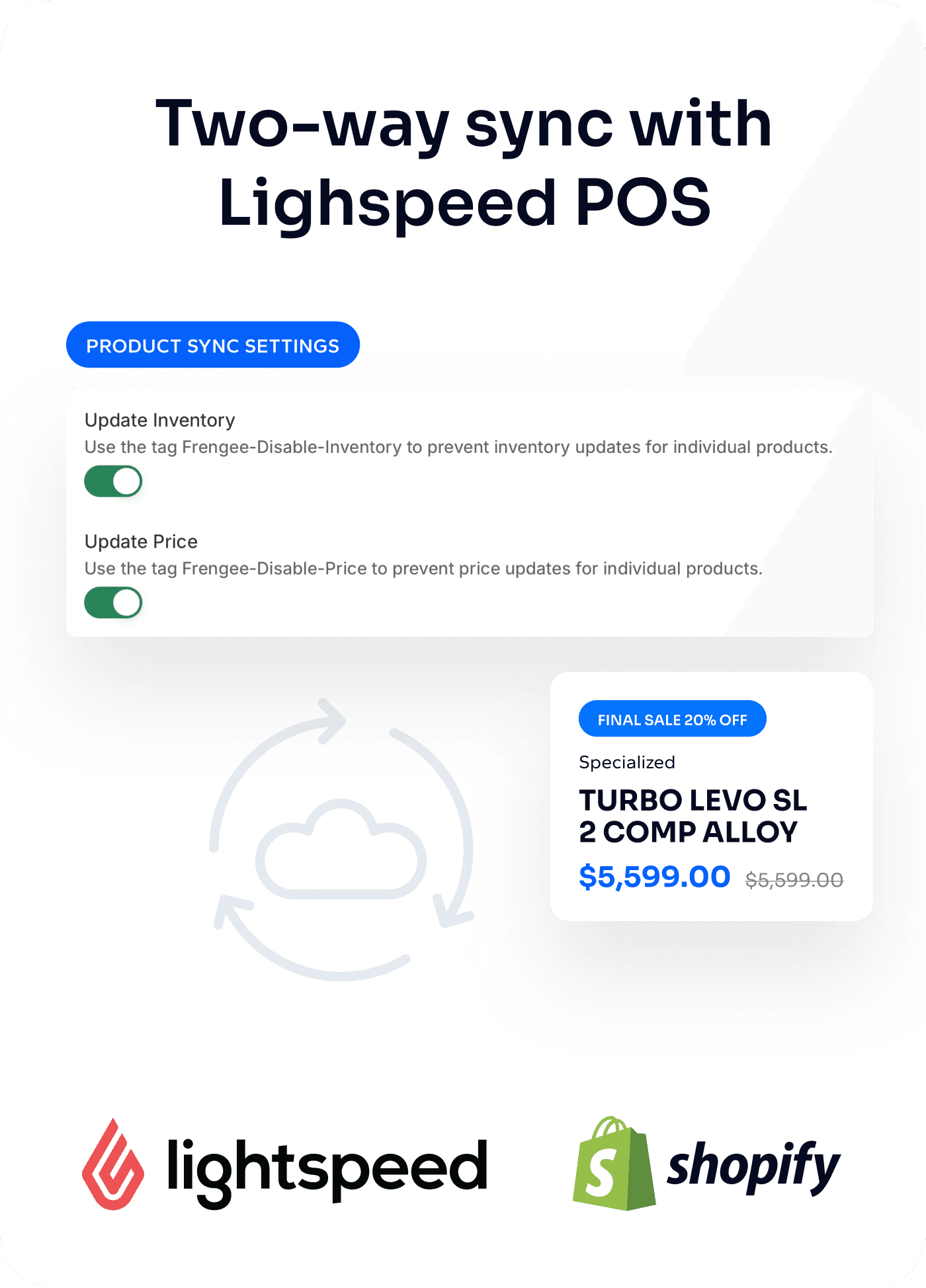 Two-way sync with Lightspeed POS